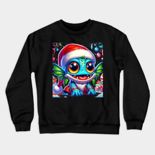 Joyful Baby Murloc in Santa Hat: Christmas Adventure Crewneck Sweatshirt